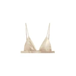 The Frankie Shop Nina Silk Bralette - Champagne - Oversized Minimalist Tops in Neutrals - Shop at Coveti
