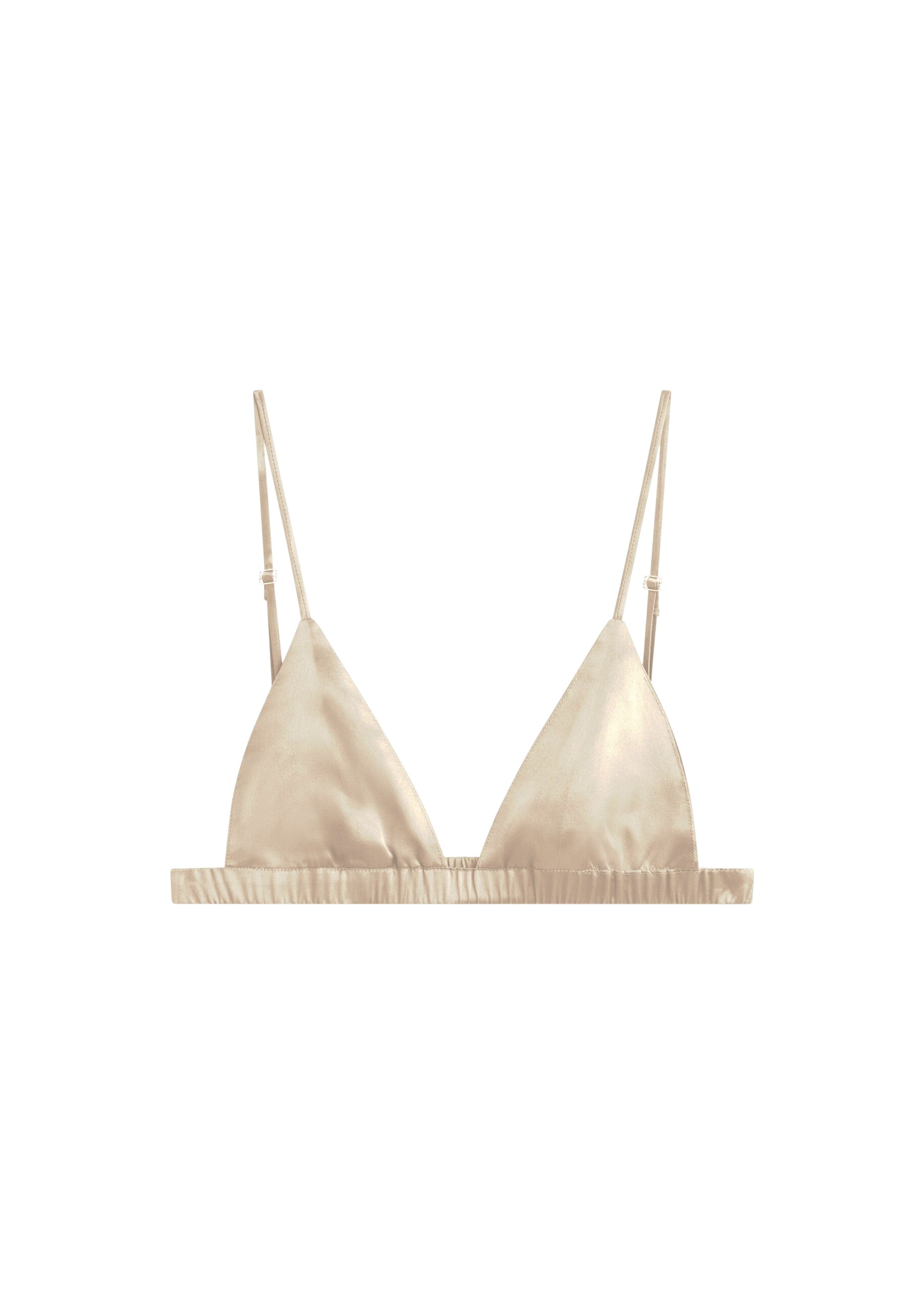 The Frankie Shop Nina Silk Bralette – Champagne