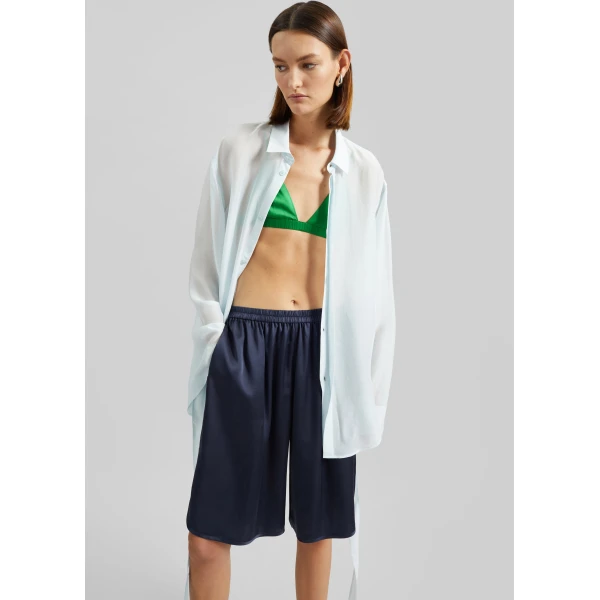 The Frankie Shop Nina Silk Bralette – Kelly Green, view 3
