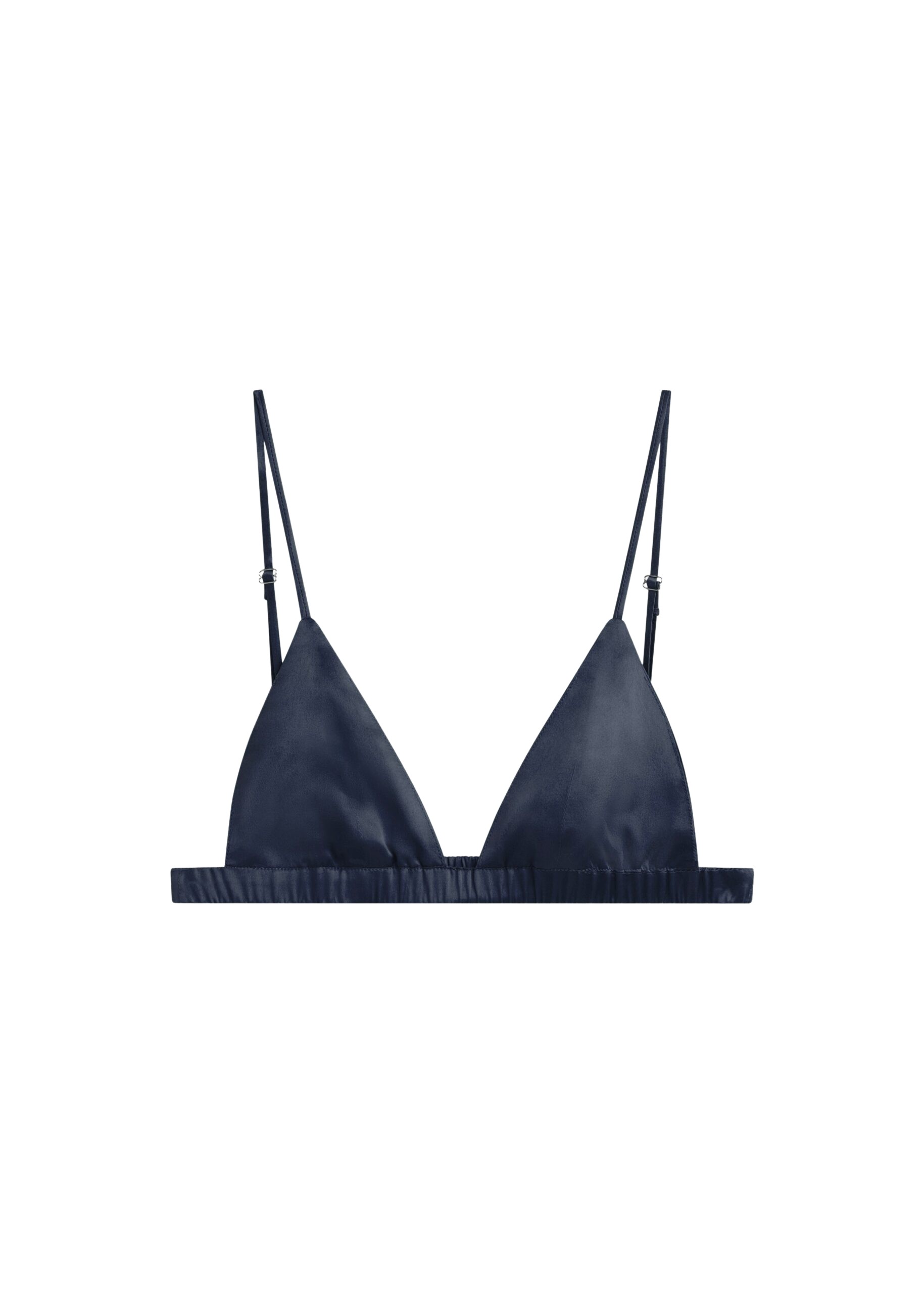 The Frankie Shop Nina Silk Bralette – Navy