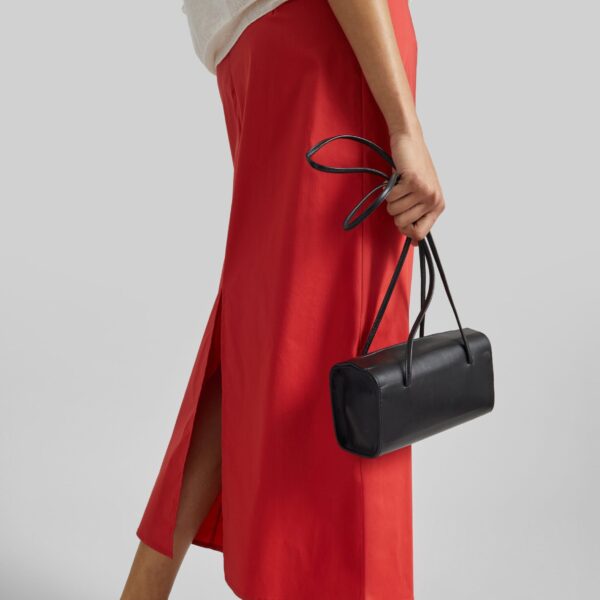 The Frankie Shop Nisa Midi Skirt - Red - Oversized Minimalist Skirts in Red - Shop at Coveti
