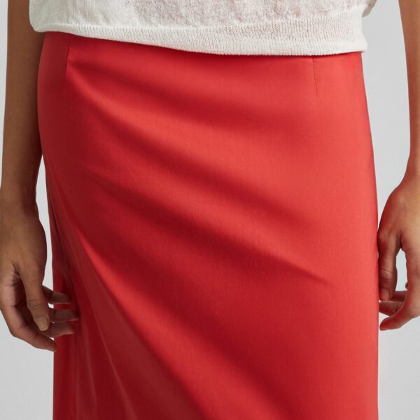 The Frankie Shop Nisa Midi Skirt - Red - Oversized Minimalist Skirts in Red - Shop at Coveti