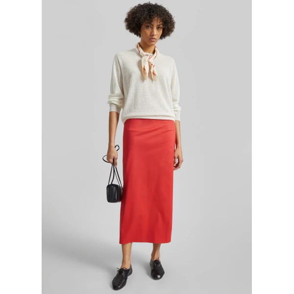The Frankie Shop Nisa Midi Skirt – Red, view 6
