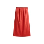 The Frankie Shop Nisa Midi Skirt - Red - Oversized Minimalist Skirts in Red - Shop at Coveti