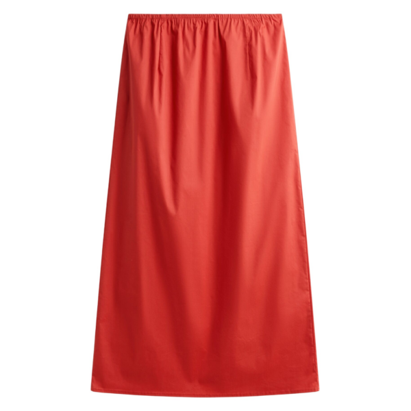 The Frankie Shop Nisa Midi Skirt - Red - Oversized Minimalist Skirts in Red - Shop at Coveti