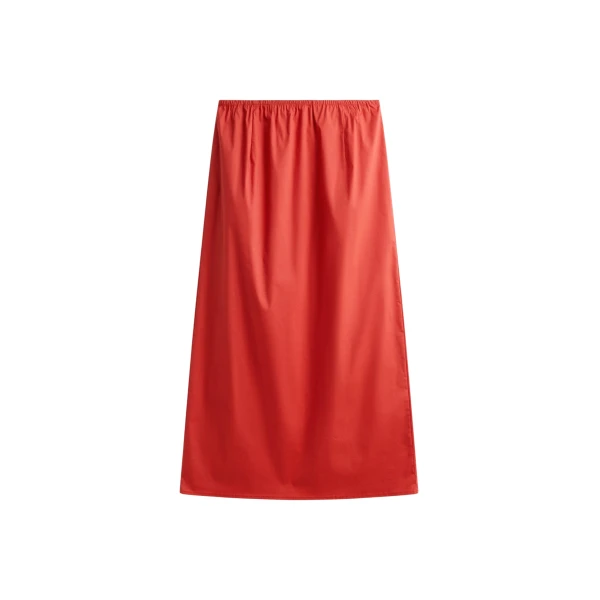 The Frankie Shop Nisa Midi Skirt - Red - Oversized Minimalist Skirts in Red - Shop at Coveti
