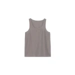 The Frankie Shop Nivee Lustrous Boxy Tank - Dark Taupe - Oversized Minimalist Tops in Beige - Shop at Coveti
