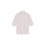 The Frankie Shop Nola Knit Polo Top - Slate Grey - Oversized Minimalist Tops in Grey - Shop at Coveti