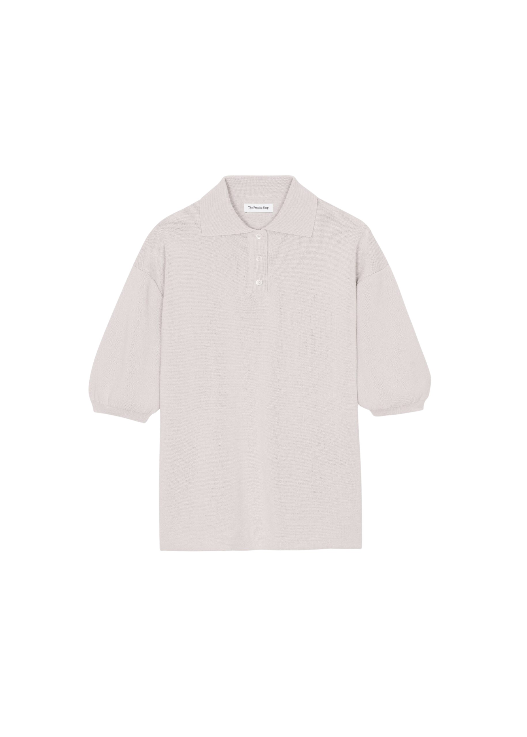 The Frankie Shop Nola Knit Polo Top – Slate Grey