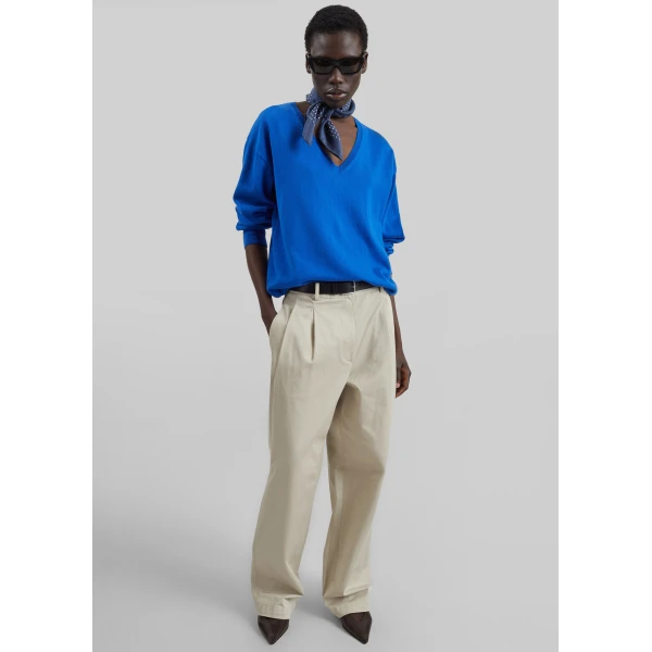 The Frankie Shop Norstrand Cotton Chino Trousers – Light Beige, view 4