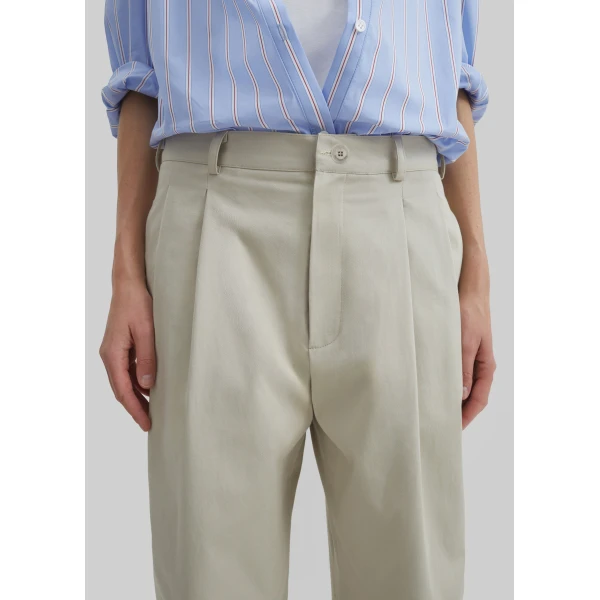 The Frankie Shop Norstrand Cotton Chino Trousers – Light Beige, view 5