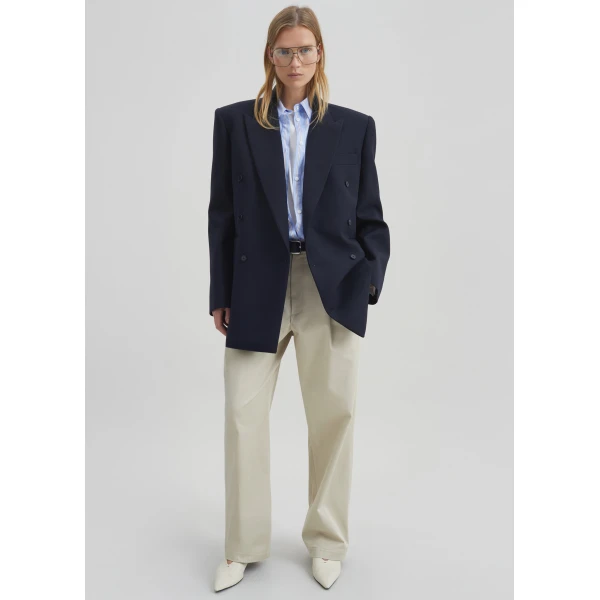 The Frankie Shop Norstrand Cotton Chino Trousers – Light Beige, view 6