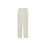 The Frankie Shop Norstrand Cotton Chino Trousers - Light Beige - Oversized Minimalist Pants in Beige - Shop at Coveti