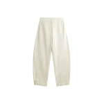 The Frankie Shop Noyon Barrel Leg Pants - Cream - Oversized Minimalist Pants in Ivory - Shop at Coveti
