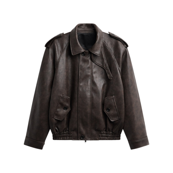 The Frankie Shop Nyland Faux Leather Padded Jacket - Brown - Oversized Minimalist Jackets in Beige - Shop at Coveti