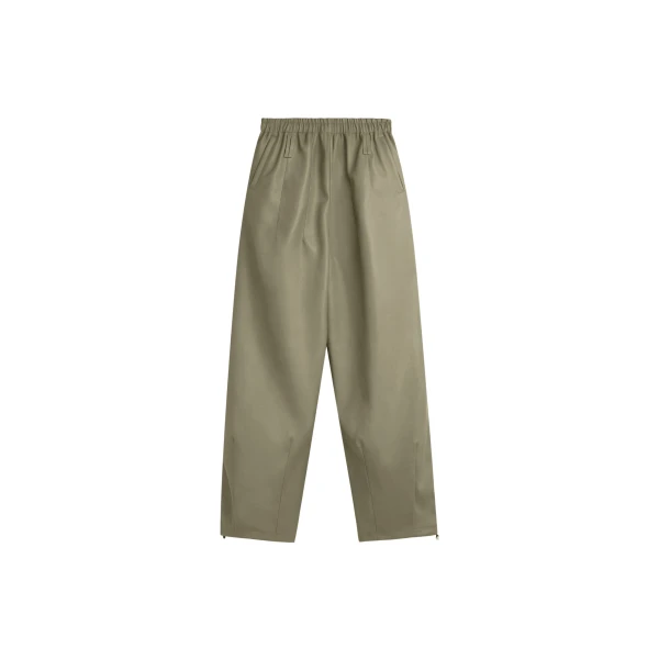 The Frankie Shop Oakdale Faux Leather Track Pants - Sage - Oversized Minimalist Pants in Green - Shop at Coveti