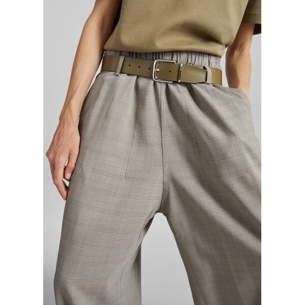 The Frankie Shop Oakdale Track Pants – Beige Glen Plaid, view 3