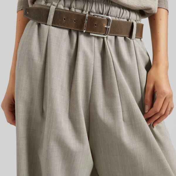 The Frankie Shop Oakdale Track Pants - Beige Melange - Oversized Minimalist Pants in Beige - Shop at Coveti