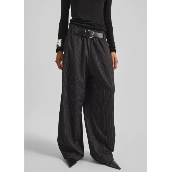 The Frankie Shop Oakdale Track Pants – Black/White Pinstripe, view 2