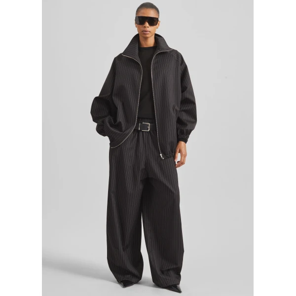 The Frankie Shop Oakdale Track Pants – Black/White Pinstripe, view 4