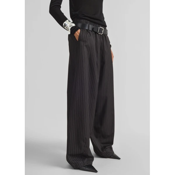 The Frankie Shop Oakdale Track Pants – Black/White Pinstripe, view 6