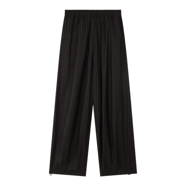 The Frankie Shop Oakdale Track Pants - Black/White Pinstripe - Oversized Minimalist Pants in Multicolour - Shop at Coveti