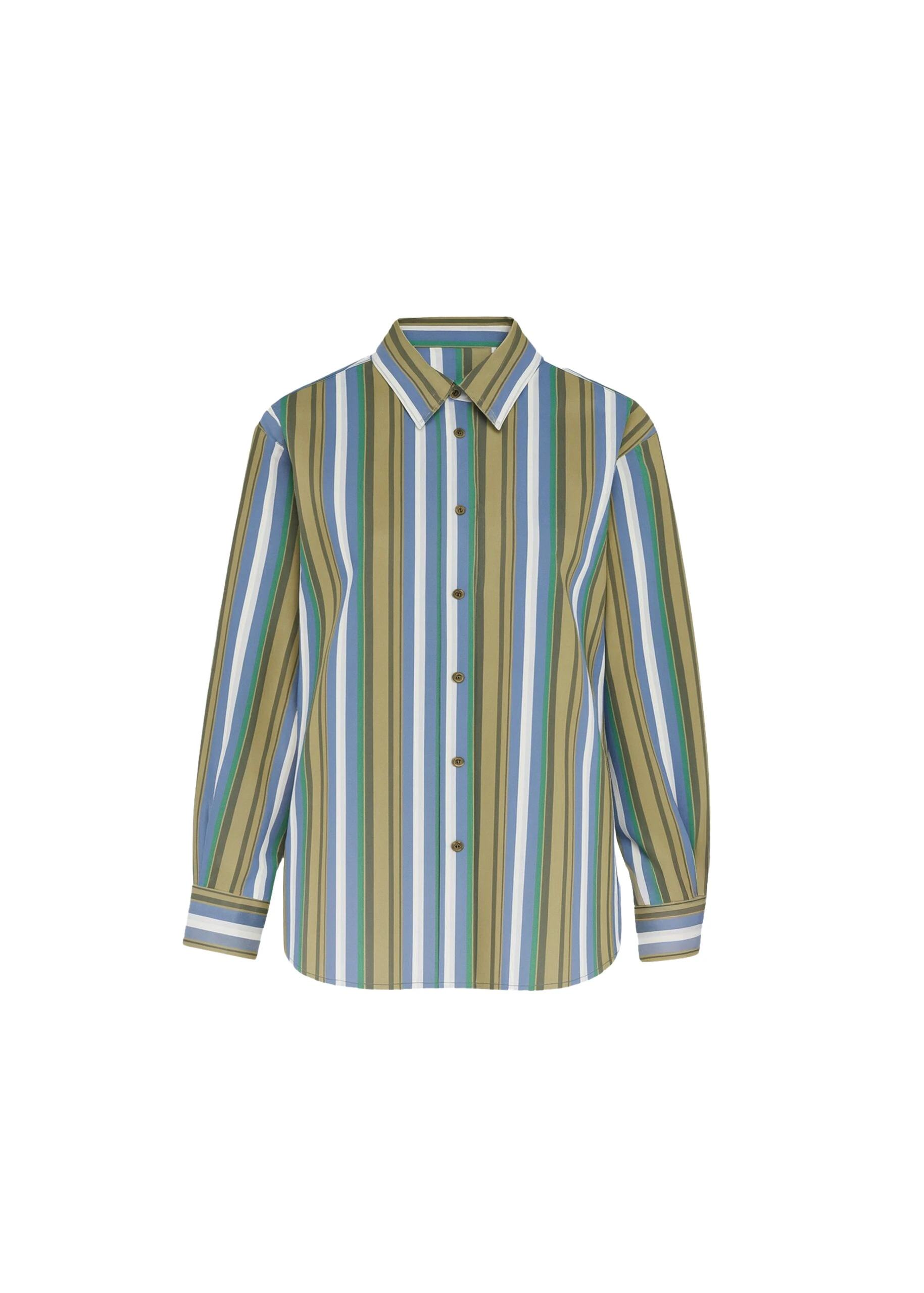 The-Frankie-Shop-Oana-Cotton-Padded-Shirt-Green-Multi-Stripe-coveti-scaled74521_nobg The Frankie Shop Oana Cotton Padded Shirt - Green Multi Stripe - Oversized Minimalist Tops in Multicolour - Shop at Coveti