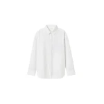 The Frankie Shop Oana Fluid Button-Up Shirt - White/Black Stripe - Oversized Minimalist Tops in Multicolour - Shop at Coveti