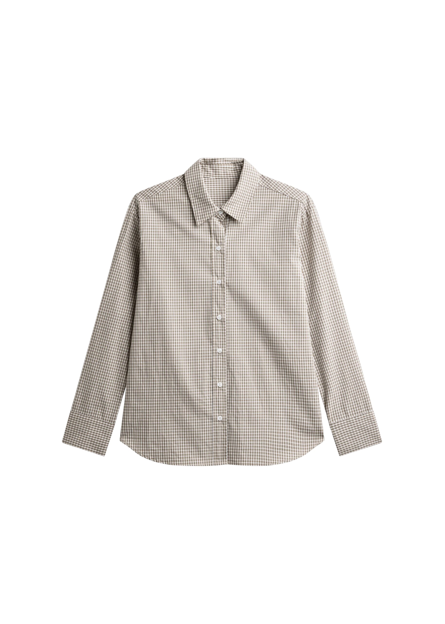 The Frankie Shop Odemira Shirt – Beige Plaid
