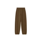 The Frankie Shop Olia Knit Joggers - Dark Camel - Oversized Minimalist Pants in Beige - Shop at Coveti