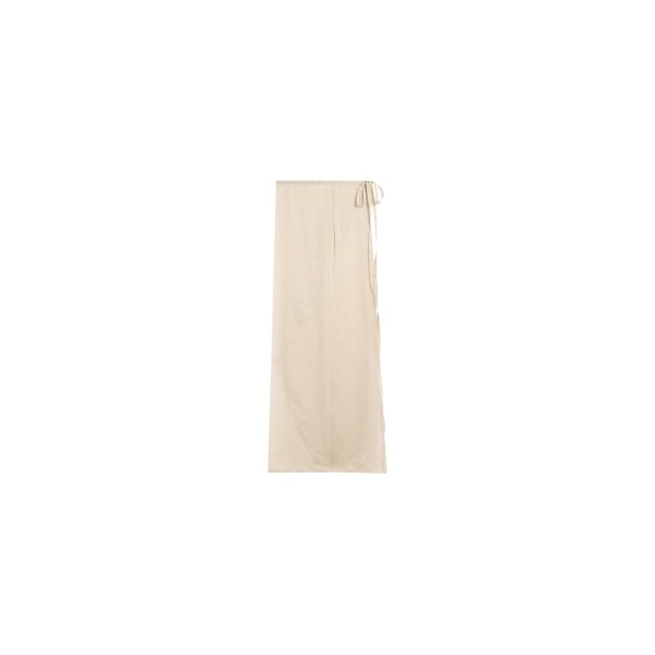 The Frankie Shop Oria Sheer Silk Chiffon Wrap Skirt - Beige - Oversized Minimalist Skirts in Beige - Shop at Coveti