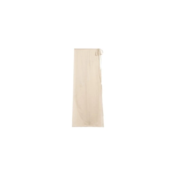 The Frankie Shop Oria Sheer Silk Chiffon Wrap Skirt - Beige - Oversized Minimalist Skirts in Beige - Shop at Coveti