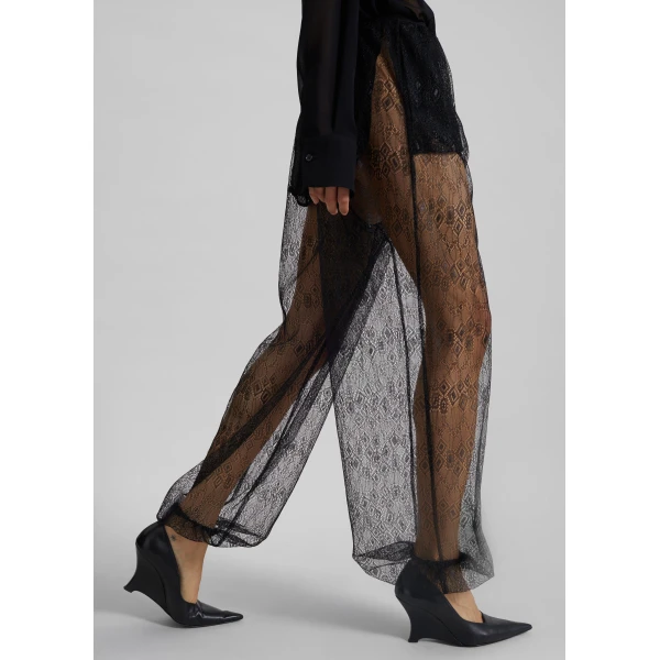 The Frankie Shop Orissa Lace Balloon Pants – Black, view 5