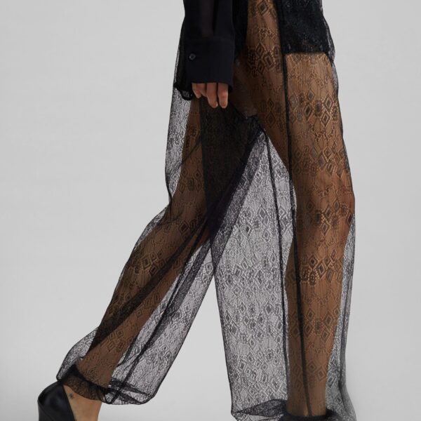 The Frankie Shop Orissa Lace Balloon Pants - Black - Oversized Minimalist Pants in Black - Shop at Coveti
