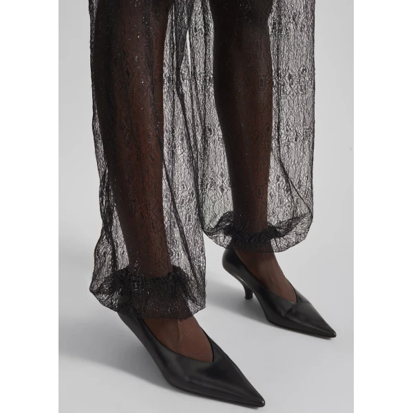 The Frankie Shop Orissa Lace Balloon Pants – Black, view 6