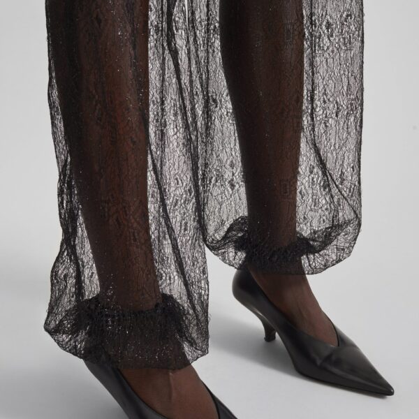 The Frankie Shop Orissa Lace Balloon Pants - Black - Oversized Minimalist Pants in Black - Shop at Coveti