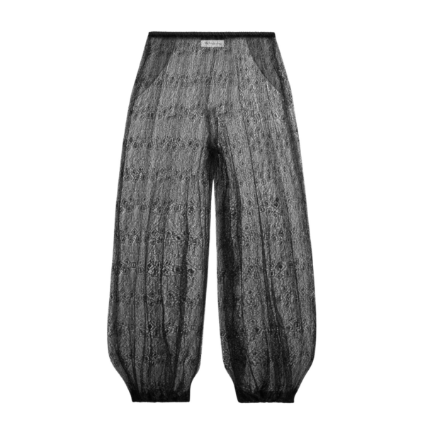 The Frankie Shop Orissa Lace Balloon Pants - Black - Oversized Minimalist Pants in Black - Shop at Coveti