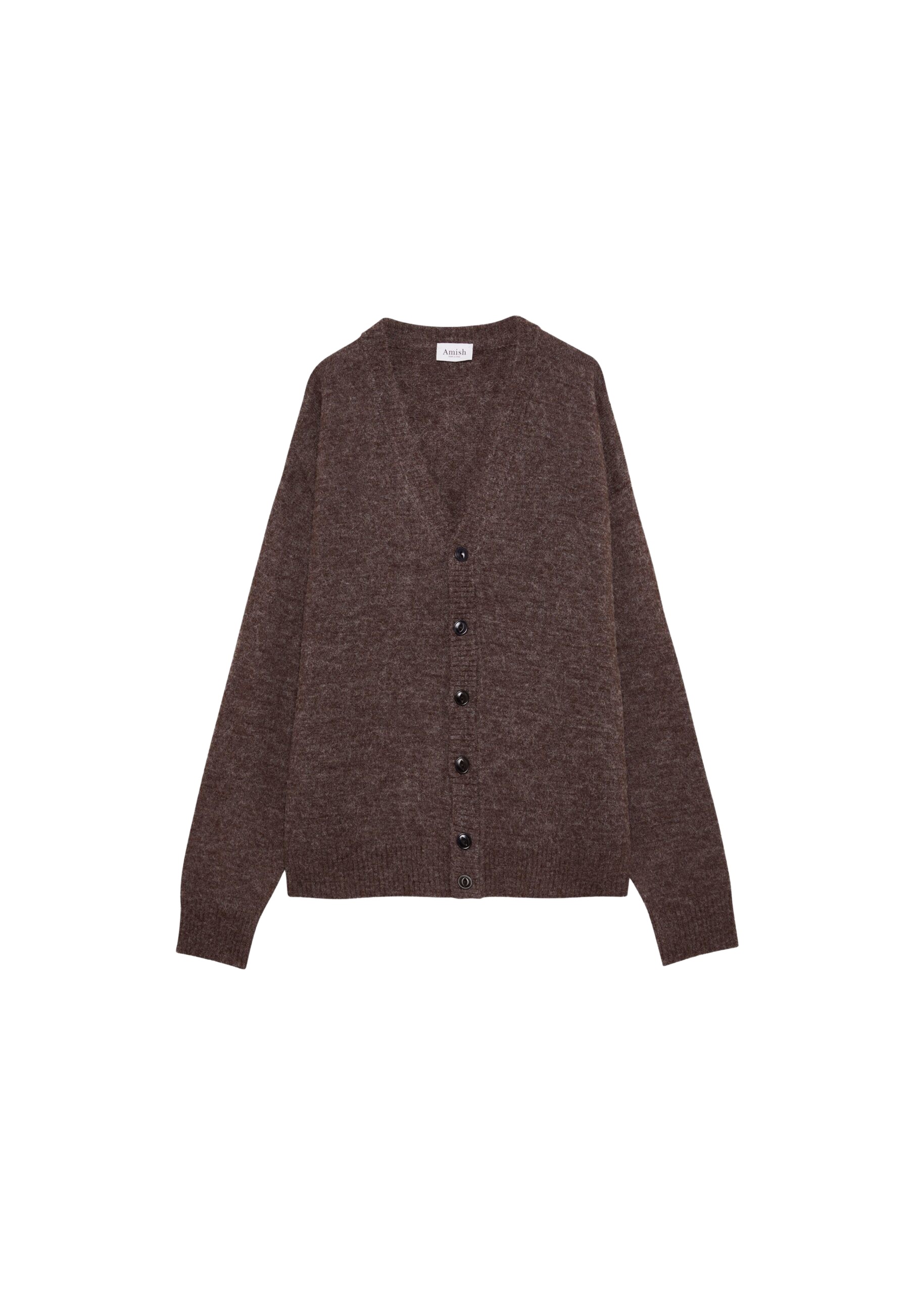 The Frankie Shop Oversized Cardigan - Mud - Oversized Minimalist Knitwear in Beige - Shop at Coveti