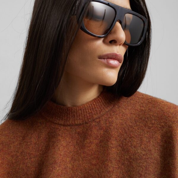 The Frankie Shop Oversized Crewneck Sweater - Brown - Oversized Minimalist Knitwear in Beige - Shop at Coveti