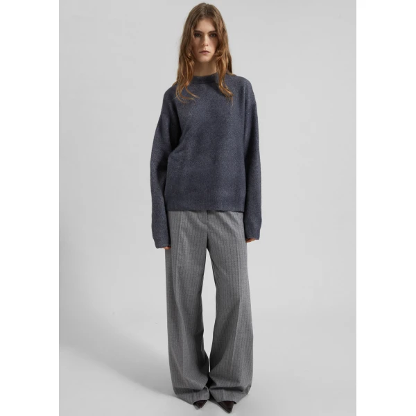 The Frankie Shop Oversized Crewneck Sweater – Grey, view 3