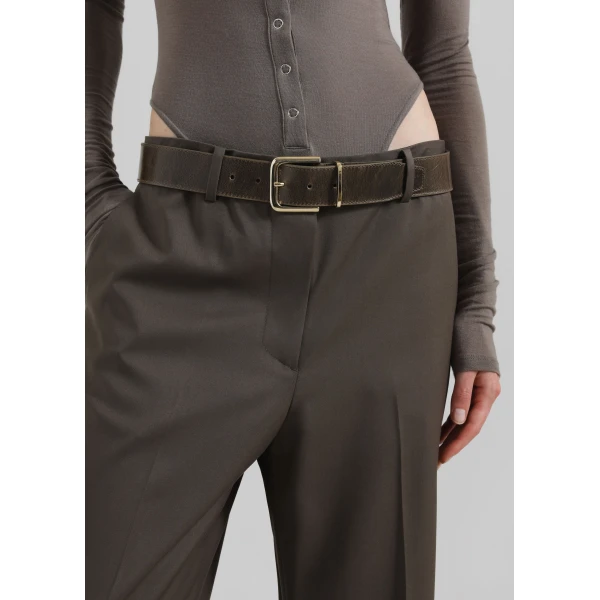 The Frankie Shop Pallen Wide Trousers – Brown, view 4