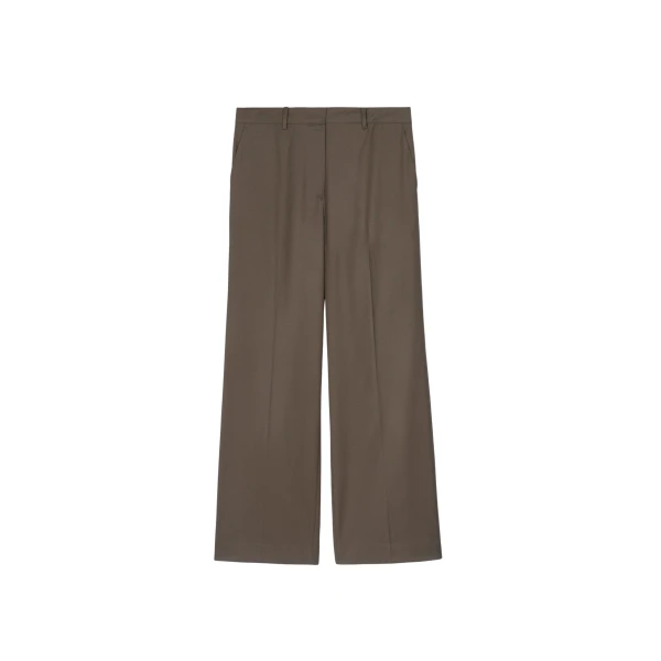 The Frankie Shop Pallen Wide Trousers - Brown - Oversized Minimalist Pants in Beige - Shop at Coveti