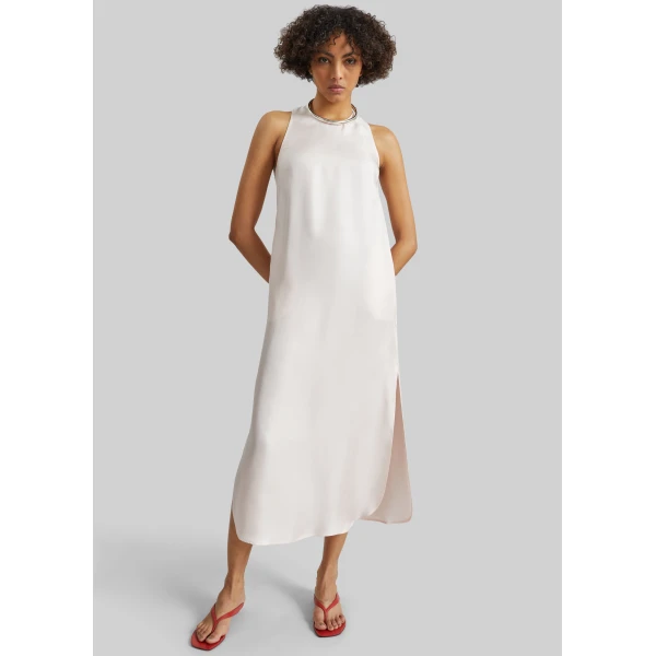 The Frankie Shop Paloma Long Silk Dress – Light Pink, view 2