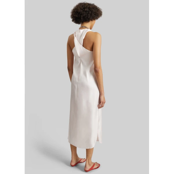 The Frankie Shop Paloma Long Silk Dress – Light Pink, view 6