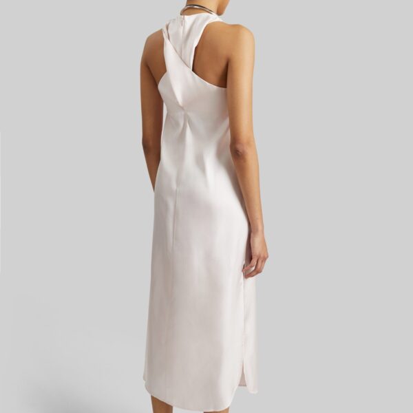 The Frankie Shop Paloma Long Silk Dress - Light Pink - Oversized Minimalist Dresses in Pink - Shop at Coveti
