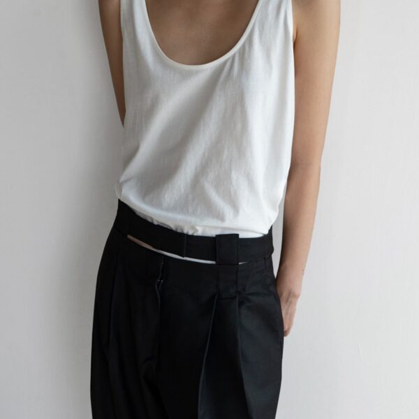 The Frankie Shop Penelope Tank Top - White - Oversized Minimalist Tops in White - Shop at Coveti