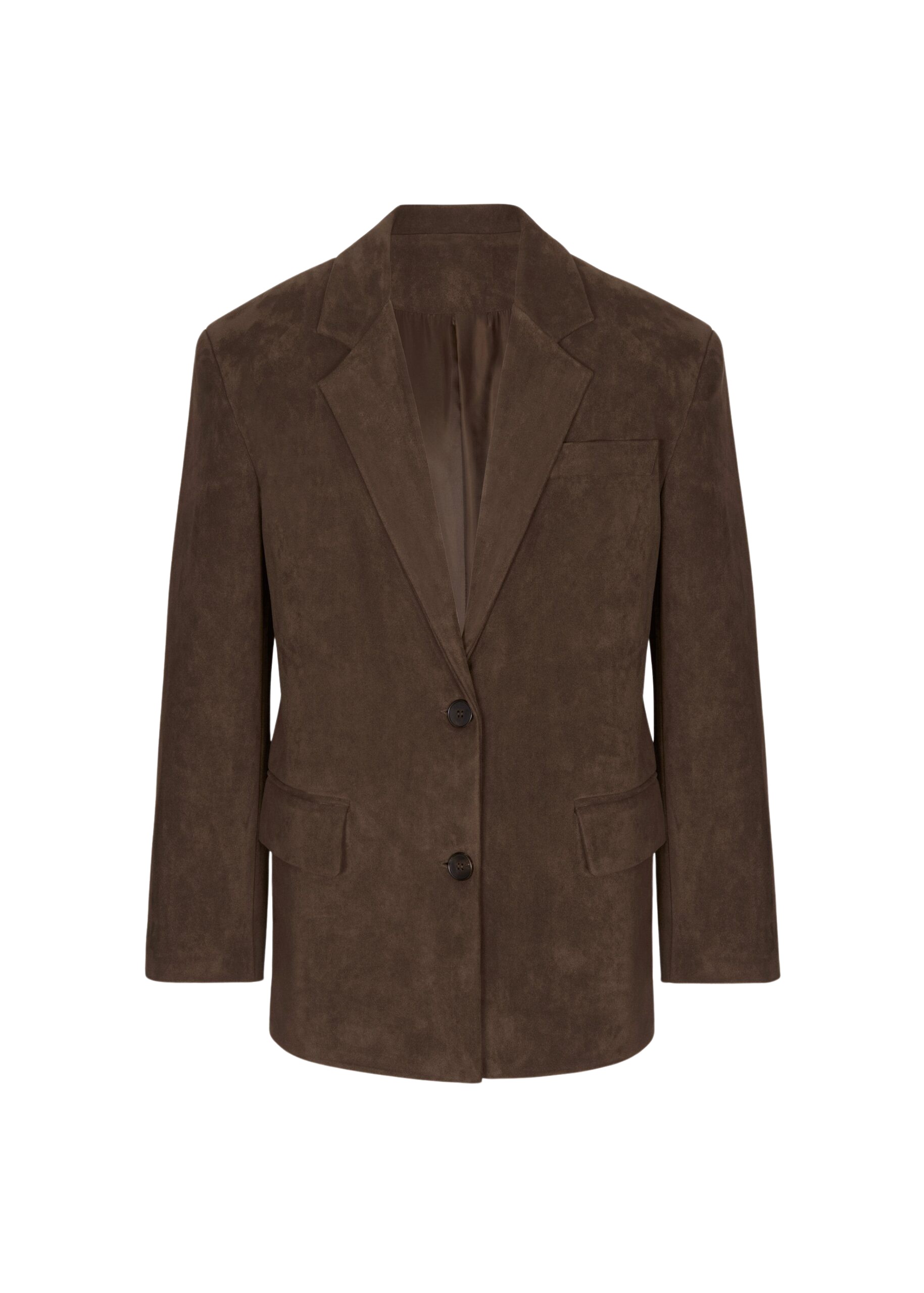 The Frankie Shop Peoria Faux Suede Blazer – Brown