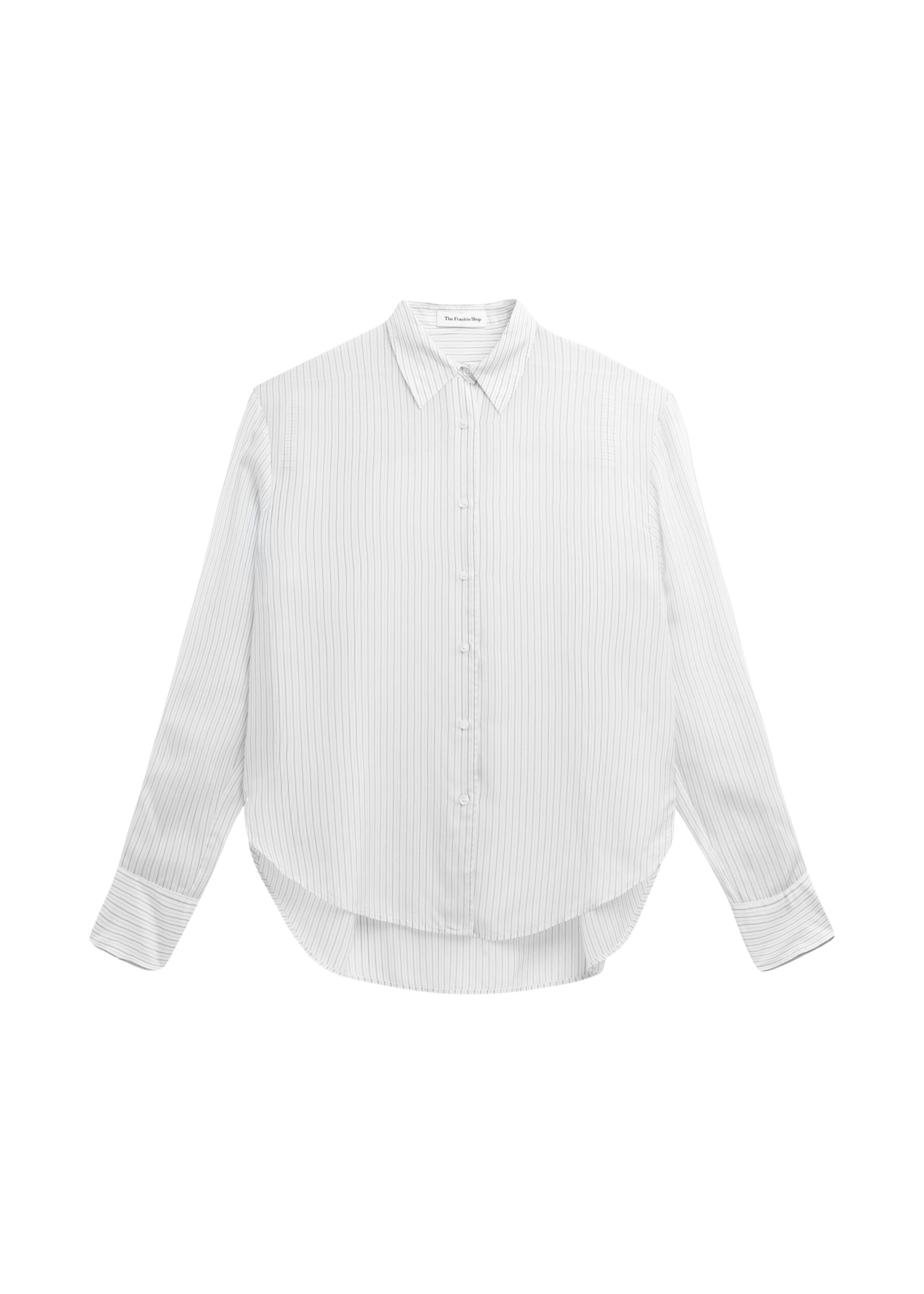 The Frankie Shop Peri Double Striped Shirt – White/Black Stripe