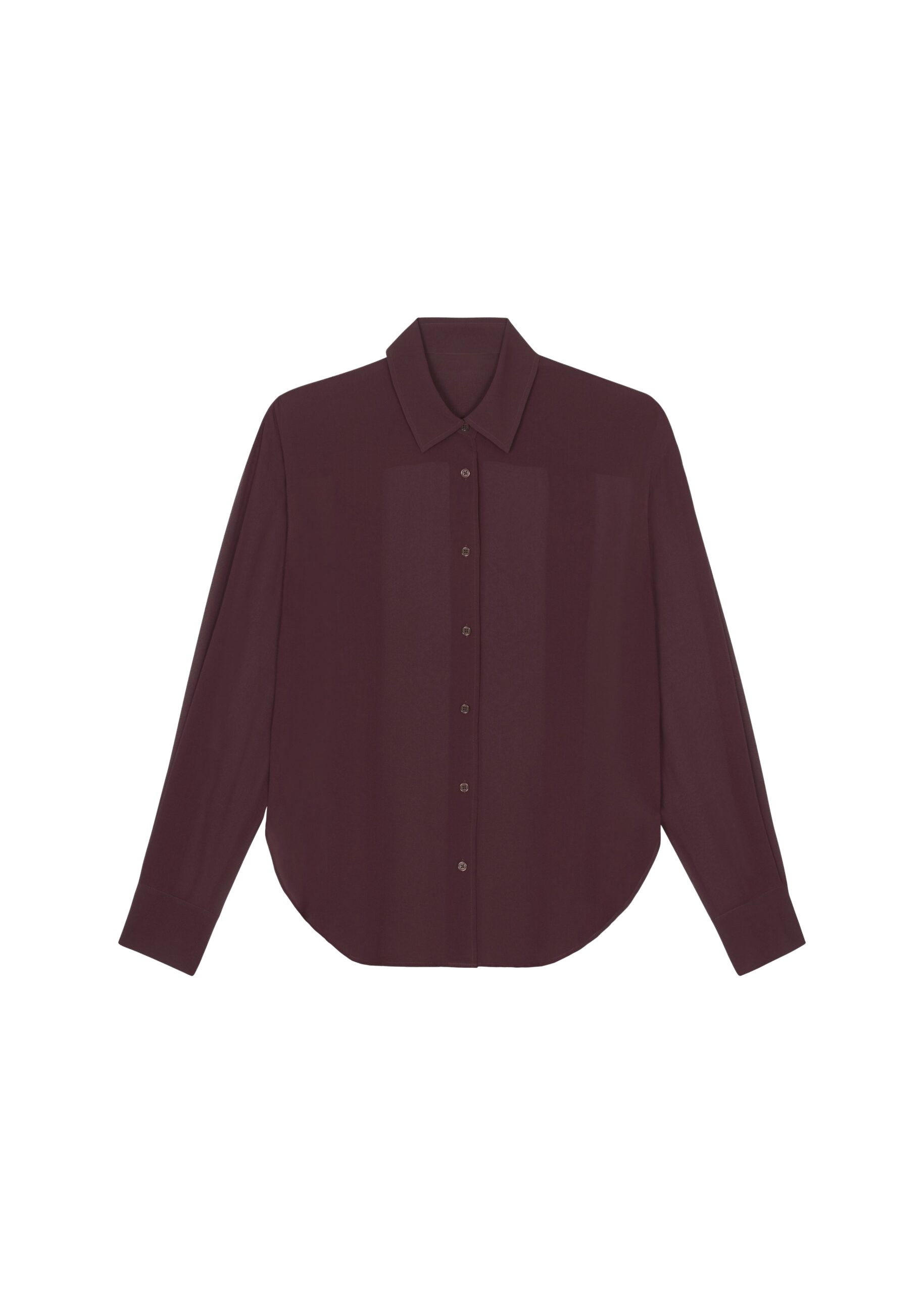 The Frankie Shop Peri Georgette Shirt – Burgundy