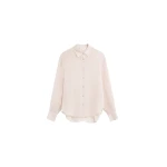 The Frankie Shop Peri Georgette Shirt - Faded Pink - Oversized Minimalist Tops in Pink - Shop at Coveti